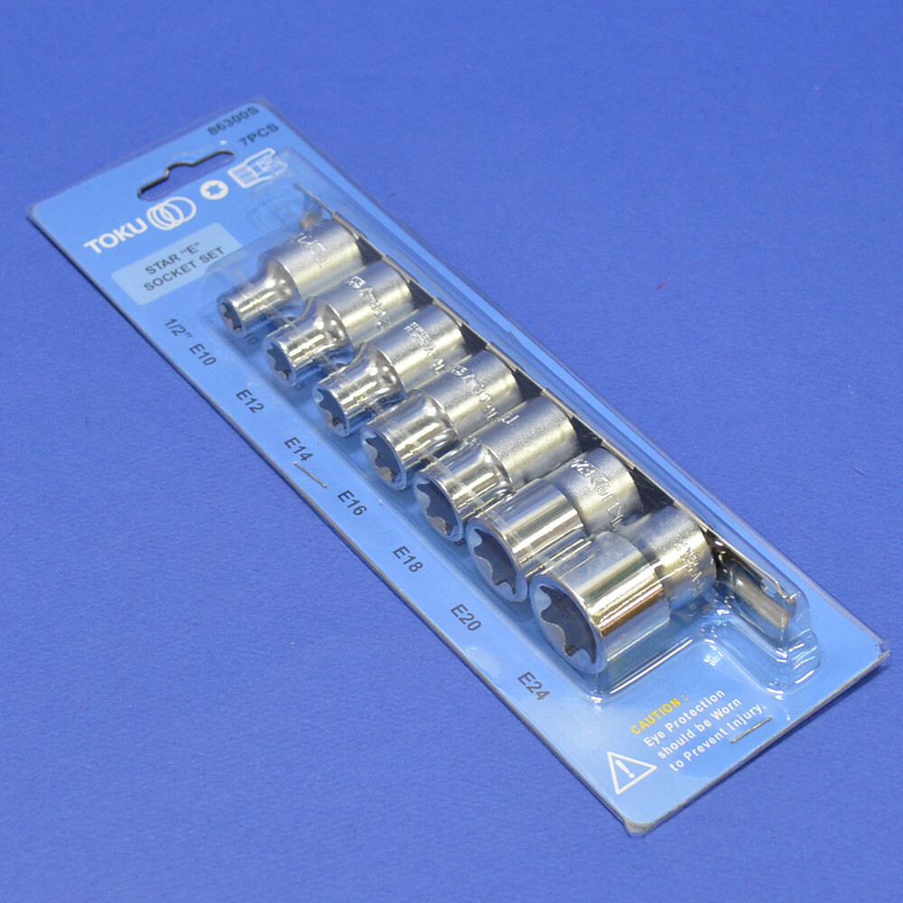 [오늘출발] TOKU 도쿠 별소켓세트 E형 7종 12.7mm 86300S E타입소켓 별복스알세트 E10 E12 E14 E16 E18 E20 E24