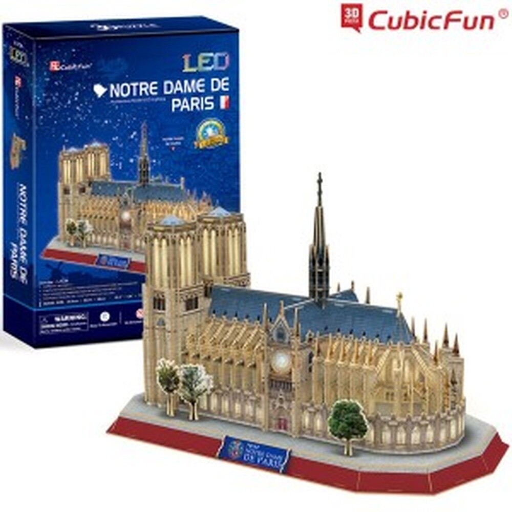 [오늘출발] 주식회사 현자 (3D입체퍼즐) 노트르담 대성당 LED 장난감사이트 우드 직소퍼즐 학습교육