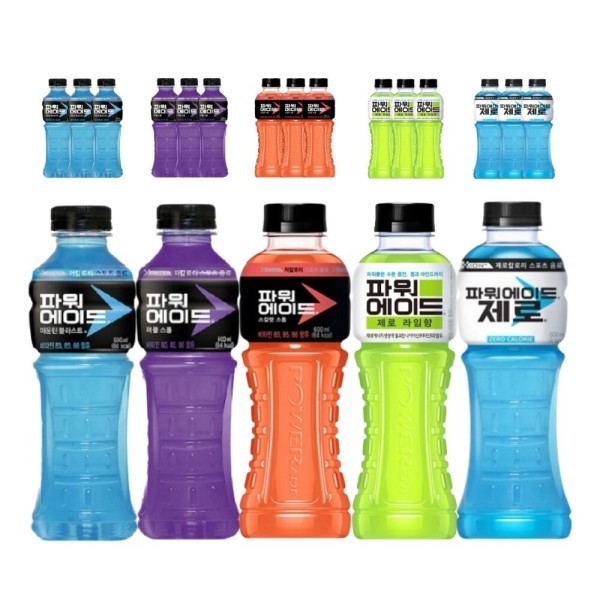 [오늘출발] 파워에이드 파워에이드 600ml 5종 혼합 각 4페트 / 파워에이드 + 파워 제로 +  스칼렛 + 퍼플 + 파워 제로 라임향