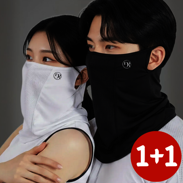 [오늘출발] 1+1 딥루트 자외선차단 쿨 마스크 얼굴 햇빛가리개 러닝 골프