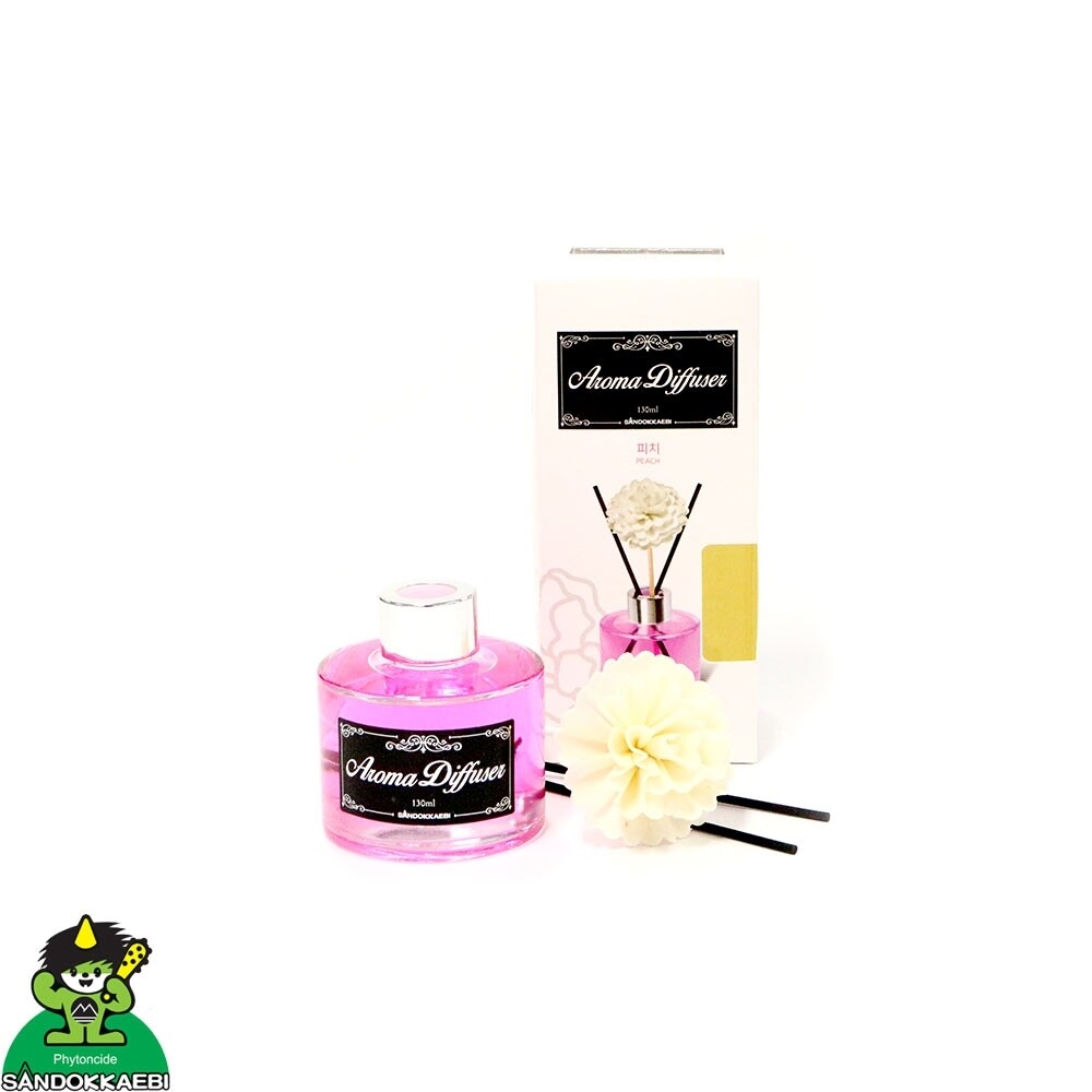 산도깨비 산도깨비 아로마 디퓨저 방향제 피치 130ml/차량용/디/퓨저/아로/마디/라벤더/냄새제/거제/실내/라벤