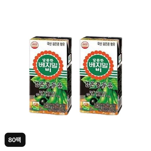 (NS홈쇼핑)정식품 달콤한 베지밀 비 검은콩두유 80팩34475450