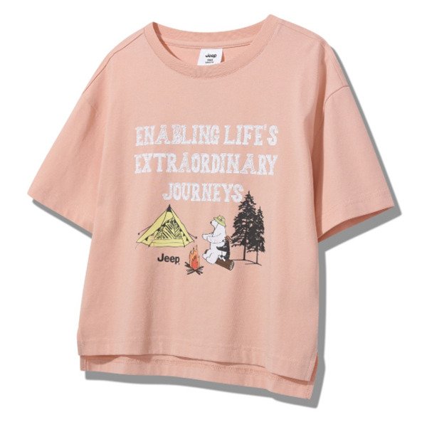 지프키즈 25신상 남여공용키즈 익곰 펭귄 5부 반팔KQ2TSF253-1_US