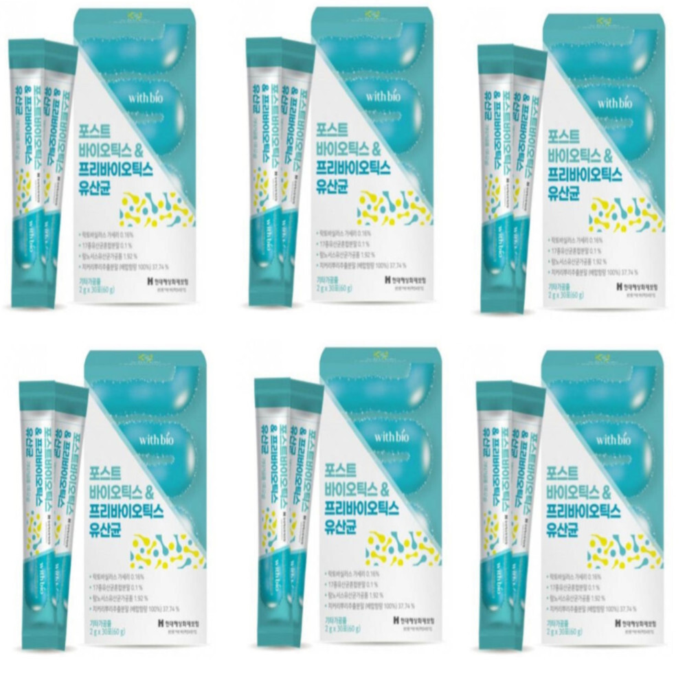 위드바이오 위드바이오 포스트바이오틱스 앤 프리바이오틱스 30포 6박스 모유유래 유산균 락토바실러스