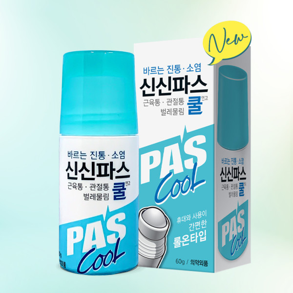 신신제약 1+1신신파스 쿨 롤온타입 60g 바르는 파스 물파스 1+1