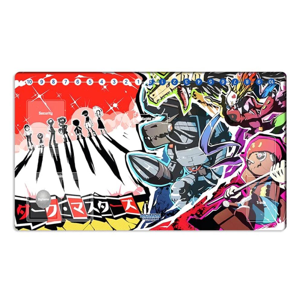 [해외] Mlikemat 새로운 DTCG 듀얼 플레이매트 디지몬 다크 마스터 트레이딩 카드 게임 TCG CCG 매트 패드 + 무료