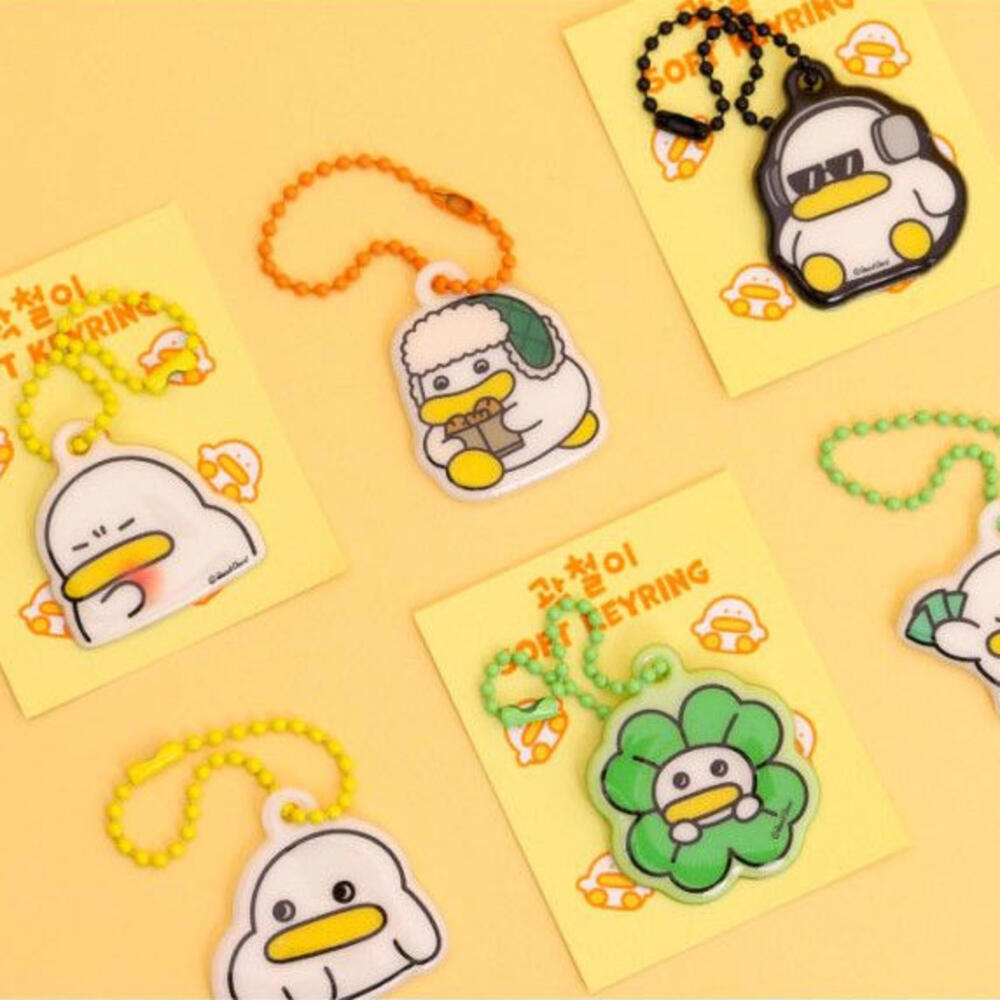 PVC 말랑 키링 웃긴 오리 행운 네잎클로버 가방 꾸미기 백꾸 키링 네잎크로버 우정