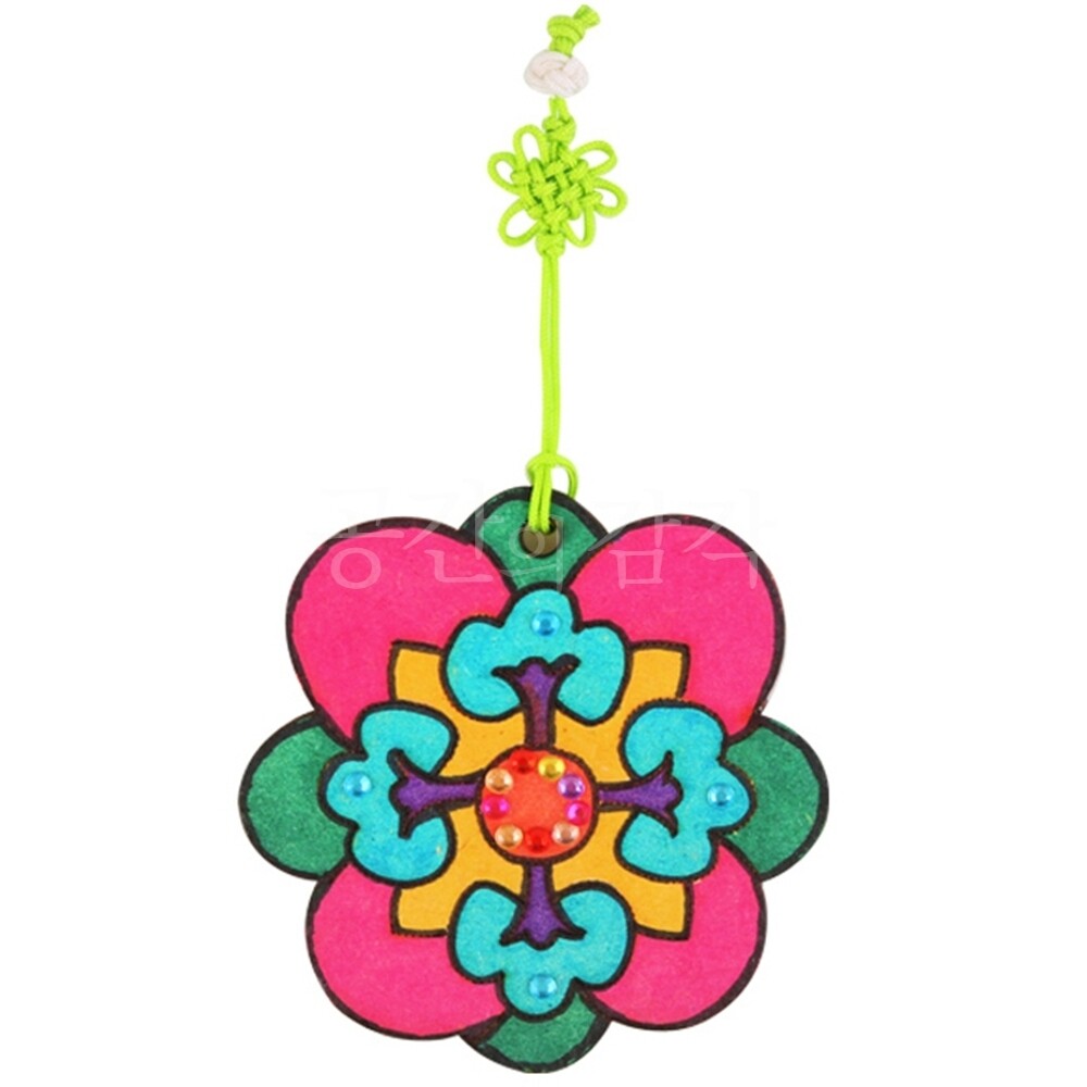 전통 문양 손거울 만들기 DIY 세트 미니 아크릴거울 동양 연꽃 장식 어린이 아동