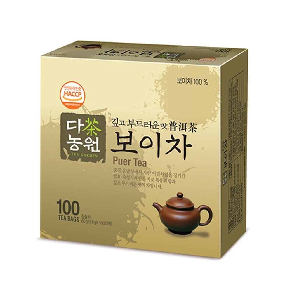 다농원 다농원 보이차 100T/티백/티백차/차음료/인기있는/회의용/손님/후식/접대용/업소용/디저트/숙면/취침전