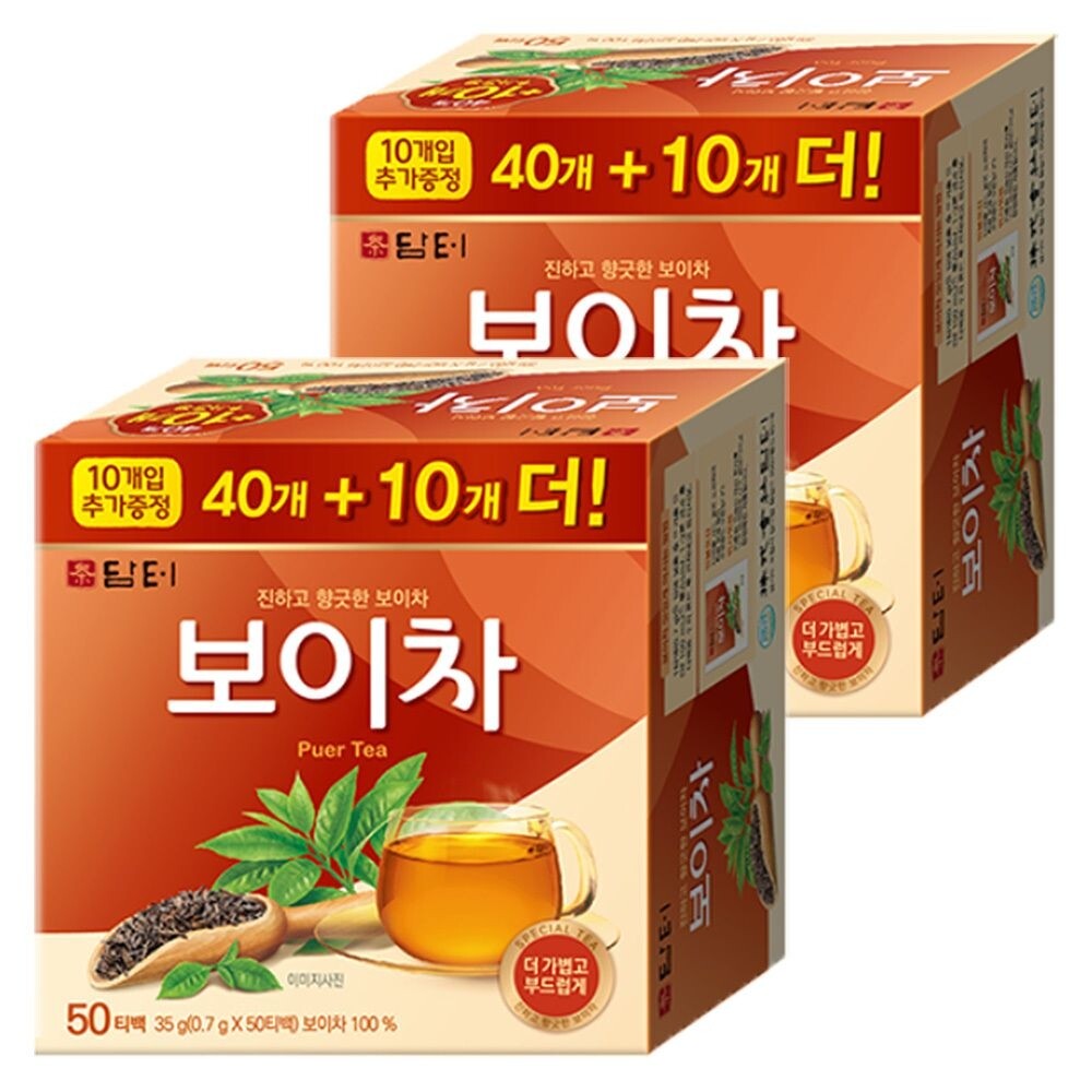 담터 담터 보이차 100T(80T+20T)/티백/티백차/차음료/인기있는/업소용/디저트/숙면/취침전/선물용/단체/워크샵