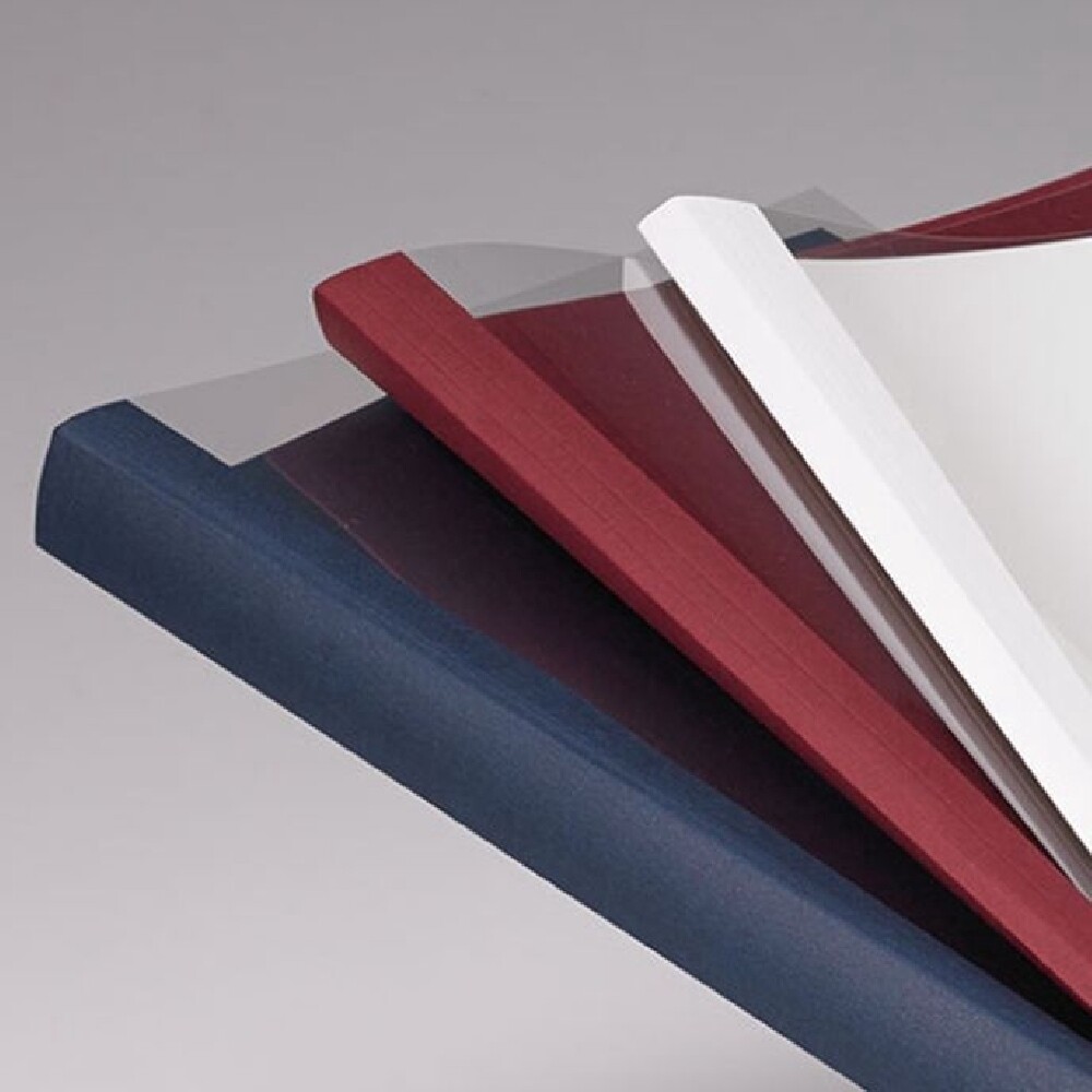 (네이비 투명) 열제본 표지 책 커버 덮개 A4 제본 커버 50매 15mm/용/용지/견고한/열/고급/관공서/논문/