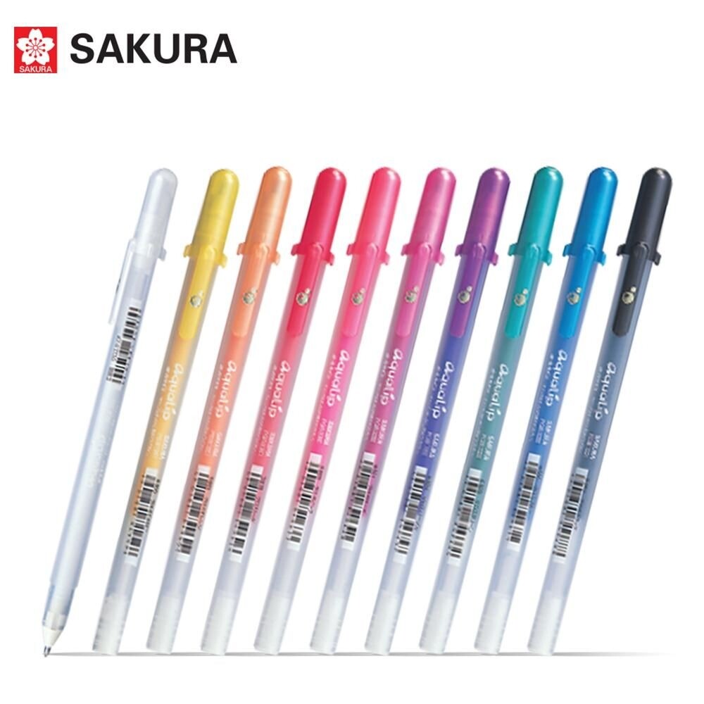 사쿠라 젤타입 펜 아쿠아립 0.8mm 낱개 1P/젤/볼/펜/겔리롤/다꾸/칼라/다이어리/꾸미기/필기/WPF/VPS