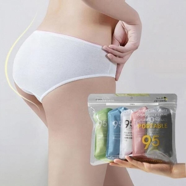 일회용 팬티 5개세트 순면 여성팬티 마사지 여행 출장 입원 위생 속옷 개별포장