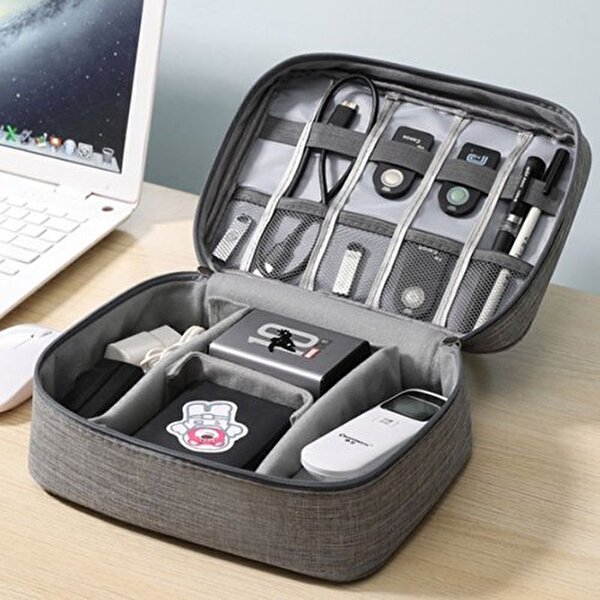 멀티파우치 수납 정리 사각 생활방수 악세서리 파우치-WFH0ZUU