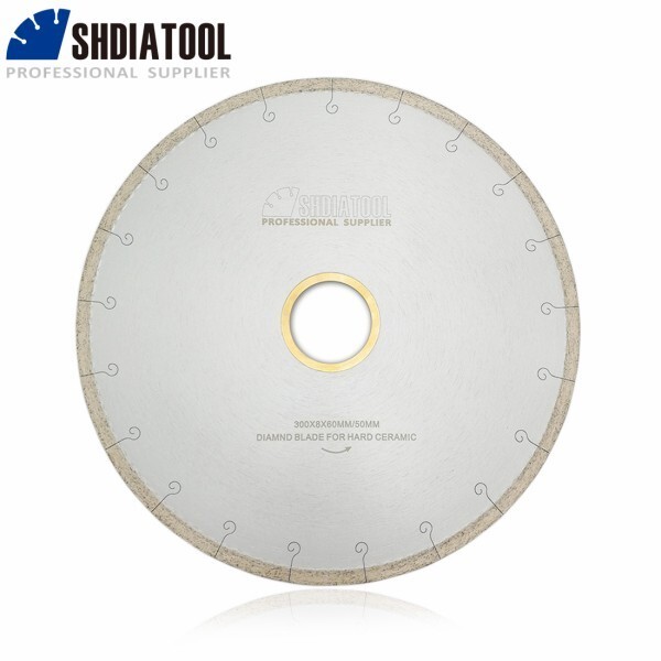 SHDIATOOL-300MM/12 인치 세라믹 블레이드 후크 슬롯 포함 다이아몬드 톱날 타일 도자기 커팅 디스크 보어