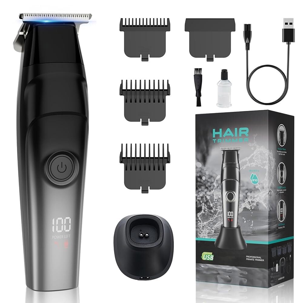 [오늘출발] 스마트 충전 기술을 갖춘 남성용 전문 코드/코드 없는 수염 코 귀 바디 그루밍 헤어 클리퍼 트리머용 오섹