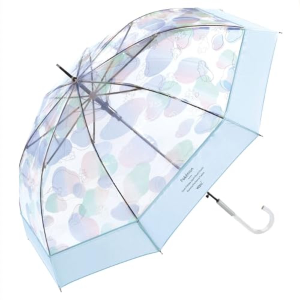 2025 Wpc. 포켓몬 비닐 투명 우산 피카추 61 cm 안전 시선 확보 사고 예방 - 비 오는 날의 모험 블루