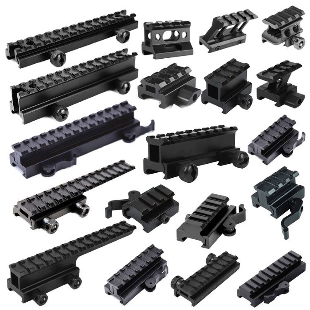 [오늘출발]메탈 파츠 가이드 레일 키높이 알루미늄 브라켓 아이언사이트 고정 소품 슬롯