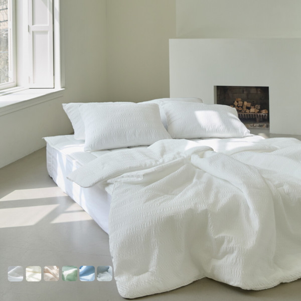 [오늘출발] 바운티풀 호텔썸머 시엘 파이핑 시어서커 여름 차렵이불 SS/QK 6컬러