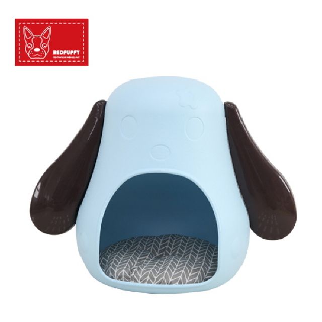 [오늘출발]레드퍼피 킹더 페펫 하우스 파우더블루 방석포함/강아지방석 애견방석