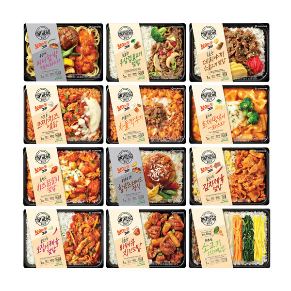 아워홈 아워홈 온더고 냉동 도시락 12종세트(함박/제육/짬뽕밥등)직장인 도시락_copy