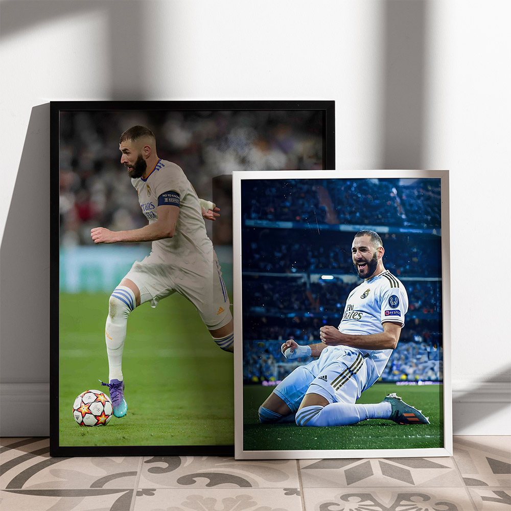 [오늘출발] 카림 벤제마 포스터 액자 레알마드리드 축구선수 인테리어 A4