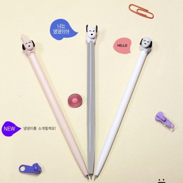 국산)댕댕트렌디이니들볼펜 9개 묶음판매 강아지캐릭터