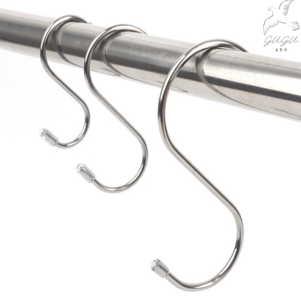 [오늘출발]구구보부상 S자 고리 스텐 훅 다용도 걸이 행거 주방걸이 욕실걸이 스텐후크 1P 생활용품 걸이형 벽걸이 정