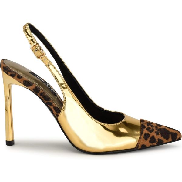 [해외] 나인웨스트 여성 파벨레 펌프스 힐 구두 브론즈 레오파드 멀티 750