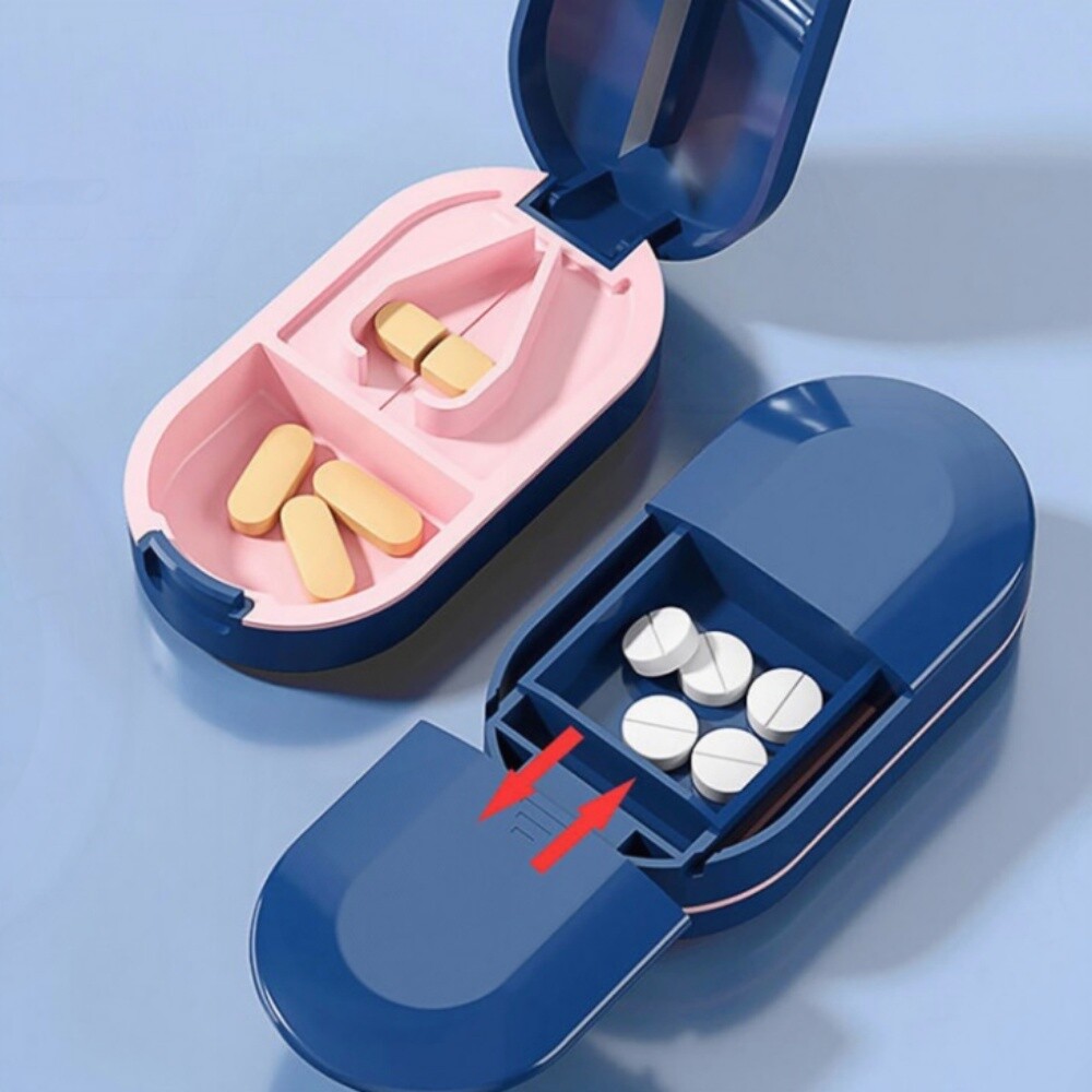 알약 커팅 케이스 약통 분쇄 절단 휴대용 분할 분리 약제 약품 정제 보관함