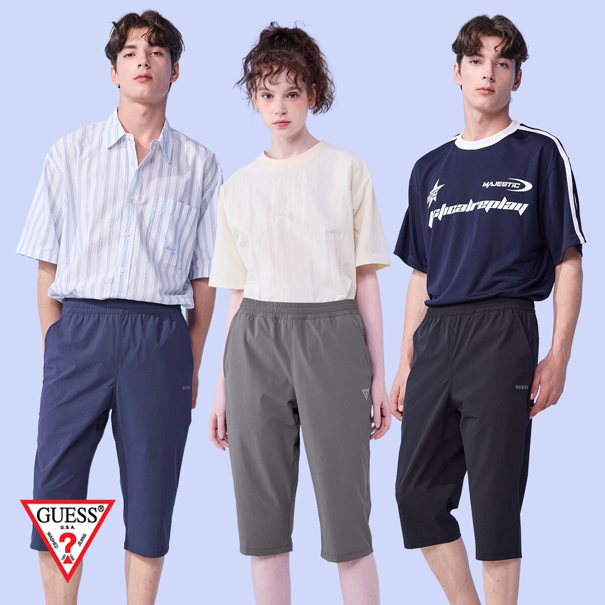 게스언더웨어 게스(GUESS) 썸머 7부 팬츠(남여공용) 3종