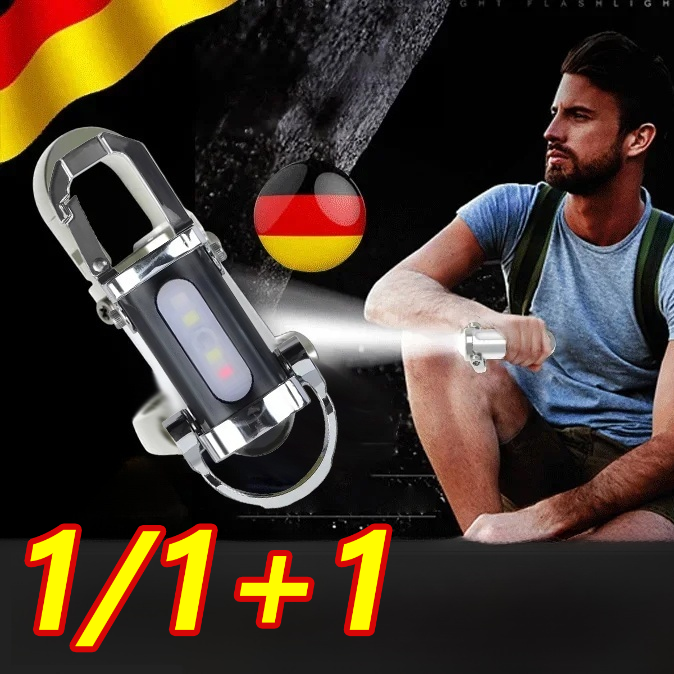 1/1+1 다기능 미니 키홀더 손전등 LED 키체인 미니 멀티 랜턴 열쇠고리 손전등 방수 조명/모바일