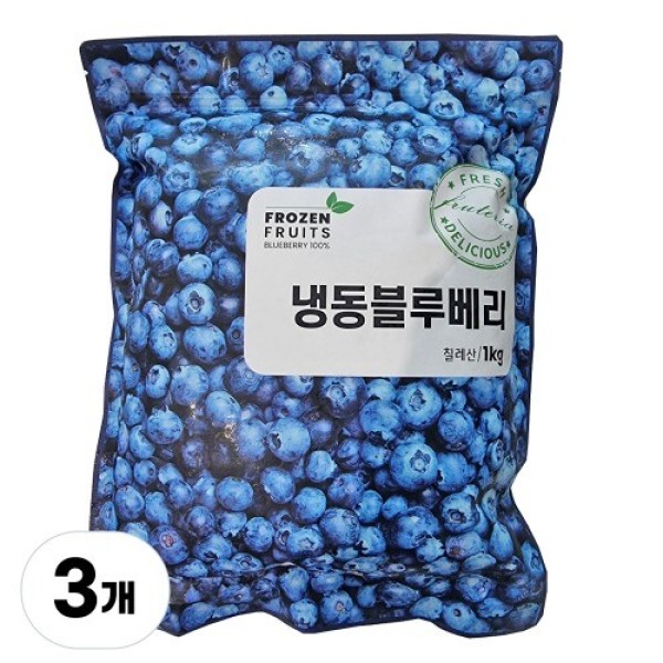 [오늘출발] 제이아이 이안 칠레산 냉동 블루베리 3kg (1kgX3개)