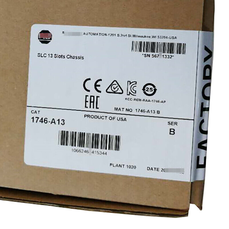 [해외] Factory Sealed Allen-Bradley 1746-A13 SLC 500 13 Slots PLC Chassis Rack