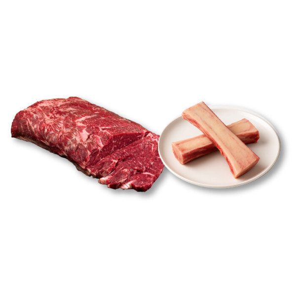 황금한우) 한우 본 매로우(숏2개)+채끝스테이크200g (1인분)