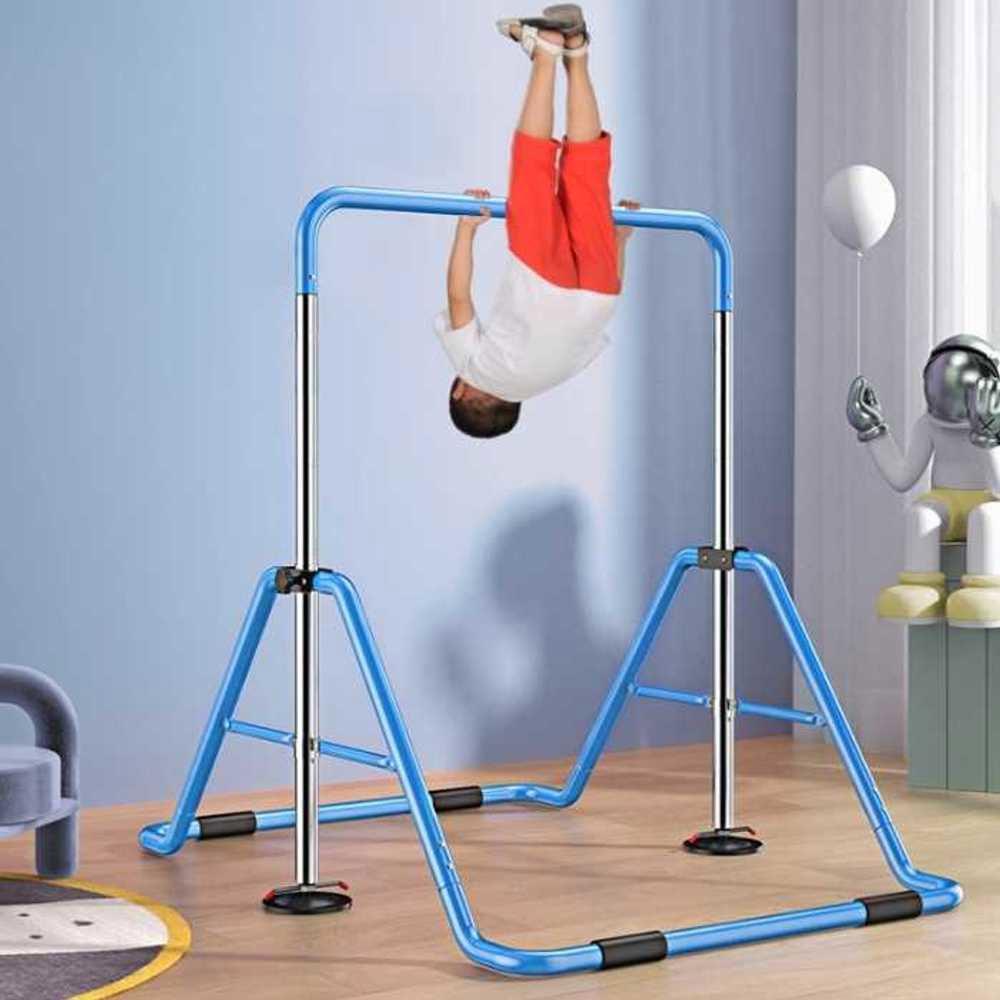 [오늘출발] 철봉 실내용 접이식 낮은 체육 베이직블루높이85cm130cm조절가능 이철봉 1