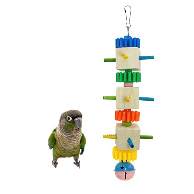 [오늘출발] 앵무새 장난감 톱니 큐브 우드 썬코뉴어 카이큐 세네갈 쟈딘 목도리