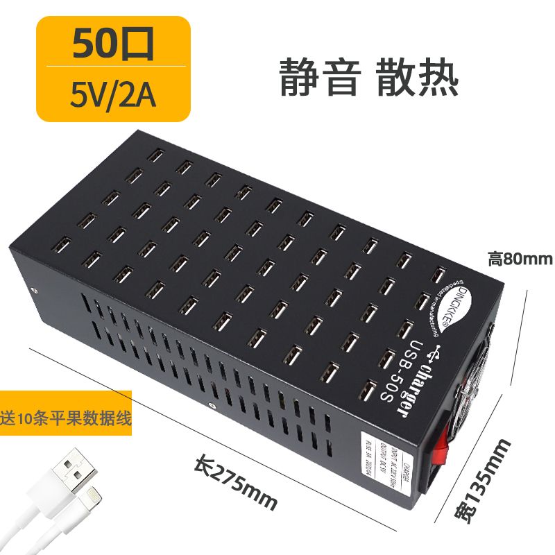 멀티충전기 PC방 충전기 멀티 개의 허브 편의점 업소용 20개의 홀 3. 단일 50구+납작라인10개