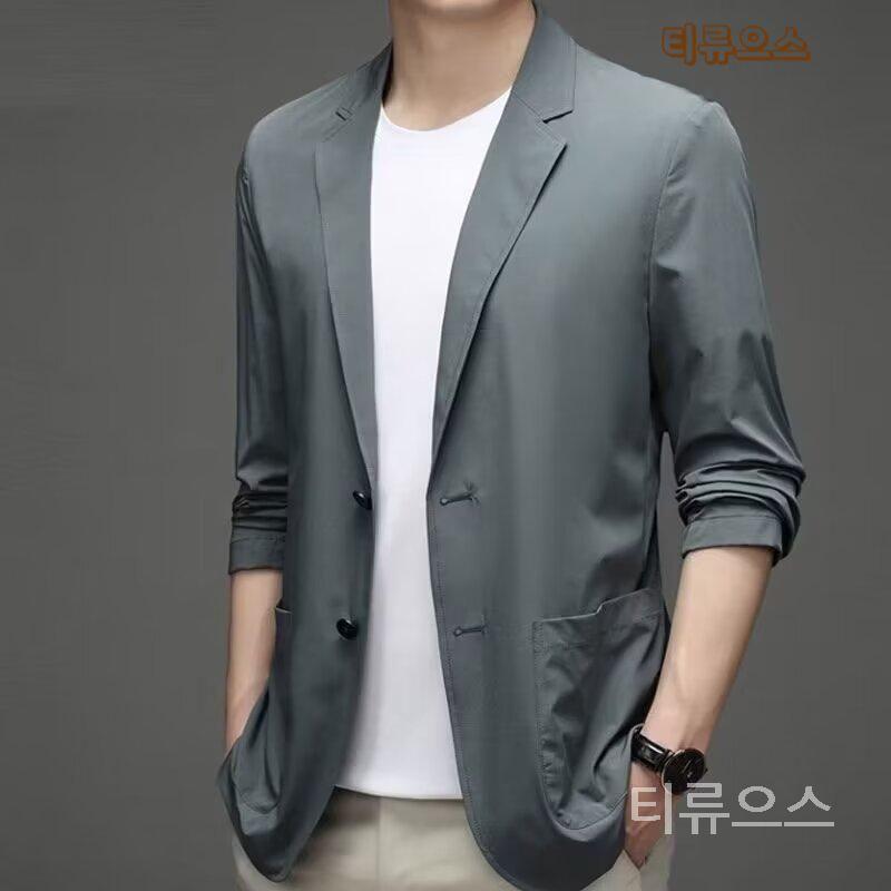 [해외] 티류으스 남성 블레이져 자켓 M-4XL 여름 얇은 빅사이즈 아이스 정장자켓