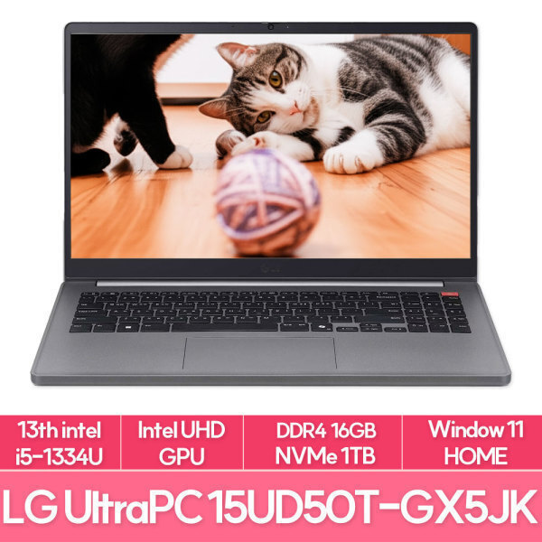 [오늘출발] LG전자 울트라PC 15UD50T-GX5JK 13세대 인텔i5 램8G+8G추가 NVMe1TB교체 WIN11 가성비 노트북 추천 EU