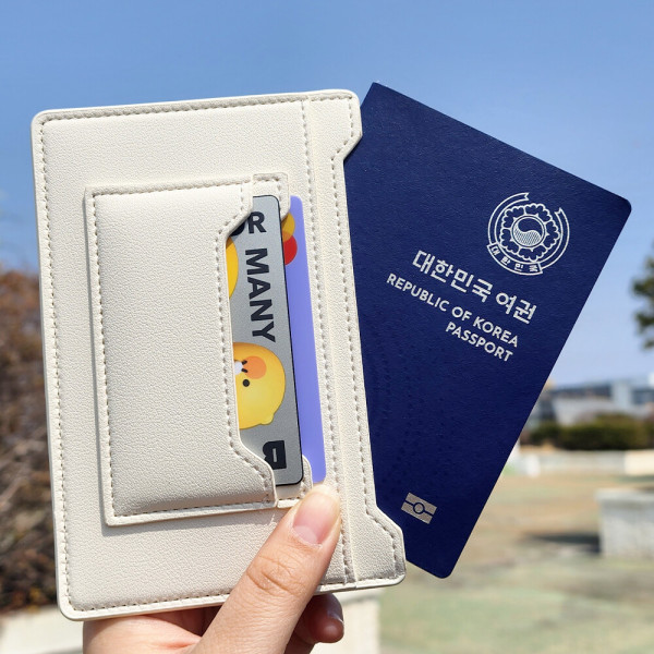 [오늘출발] 가죽 여권케이스 RFID 차단 안티스키밍 슬리브형 여행 카드 지갑 파우치 커버