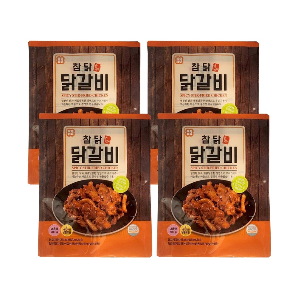 참닭 공식판매처참닭 춘천 닭갈비700g4팩