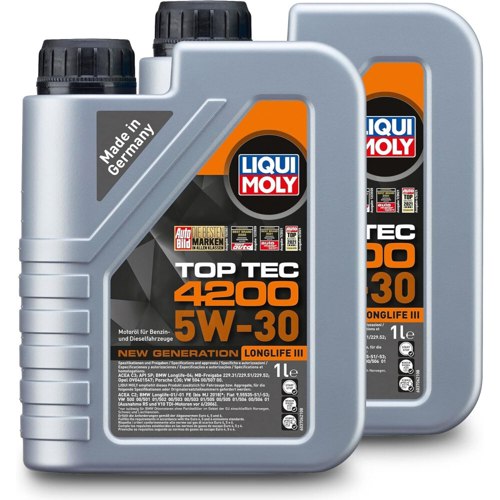 리퀴몰리 3706 탑텍 4200 5W30 엔진오일 1L x 2개