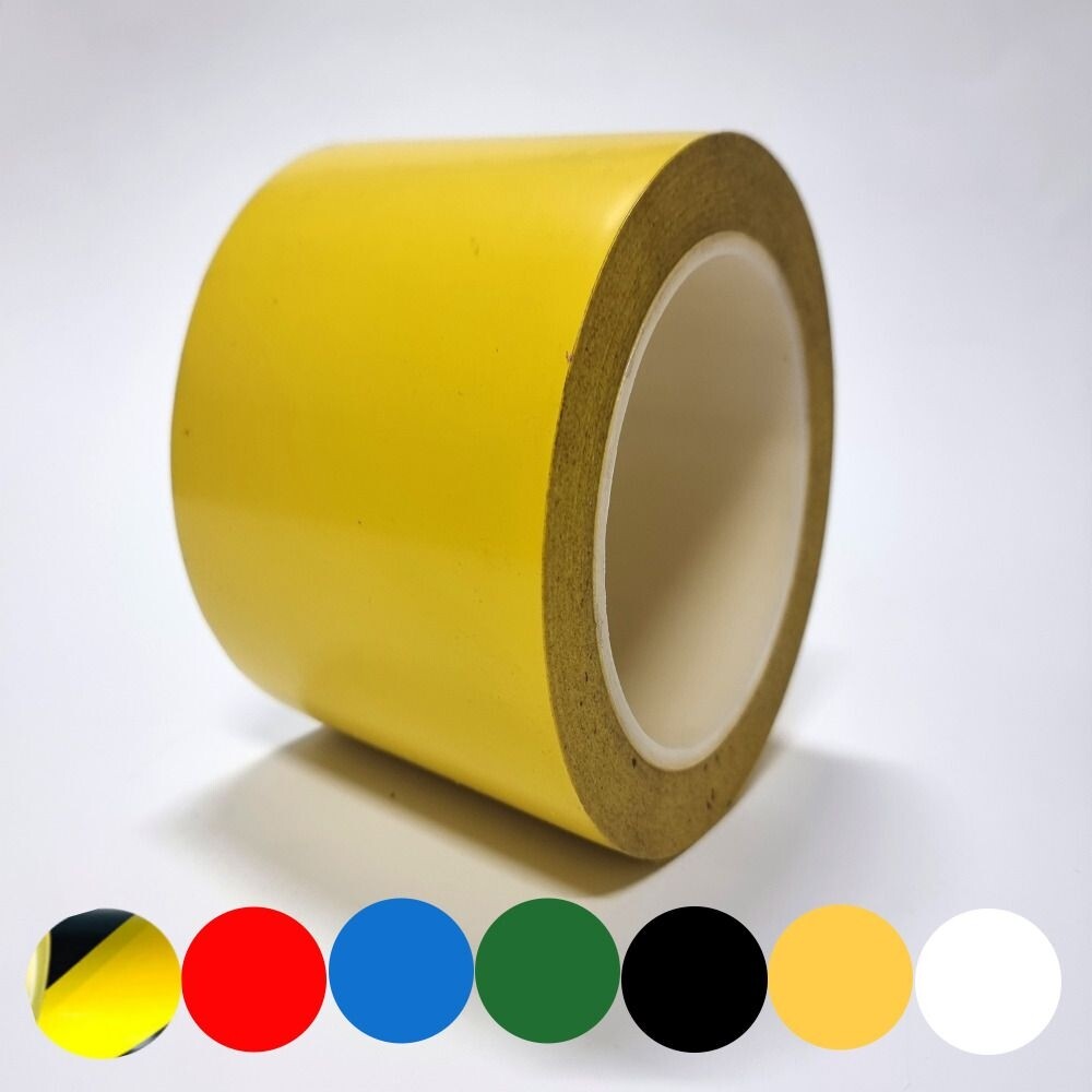 (녹색)바닥 라인 테이프 75mmX30m 선긋기/PVC/위험/차량용/노란/끈적임없는/색깔/작업/표시/사선/도로/공사