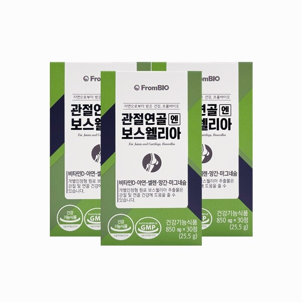 프롬바이오 관절연골 엔 보스웰리아 850mg x 30정 (3개)