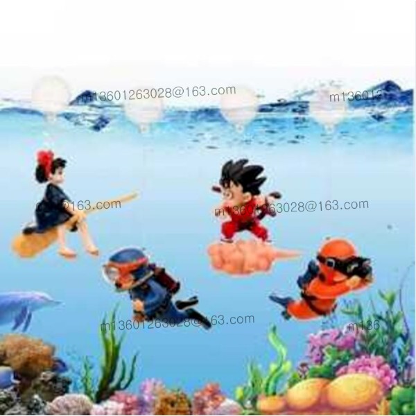 어항 드래곤볼 수족관 꾸미기 플로팅 피규어 장식-곰