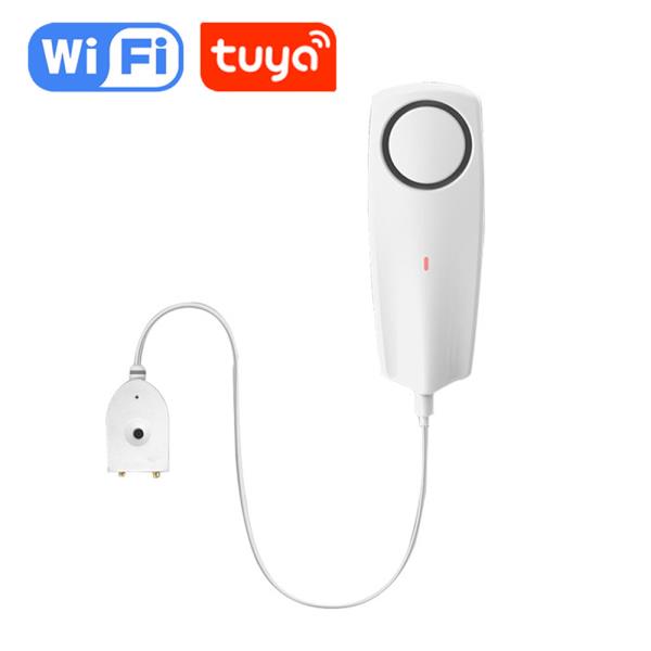 [오늘출발]Tuya WIFI Zigbee 누수 센서 3.5mm 잭 2m 케이블 내장 충전식 배터리 80dB 사운드 App 실시간 모니터링