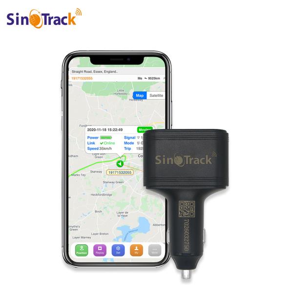 [오늘출발] SinoTrack 유형 C 및 USB 자동차 시가 라이터 GPS 추적기 ST-909 무료 온라인 앱이 포함된 차량용 전화 충
