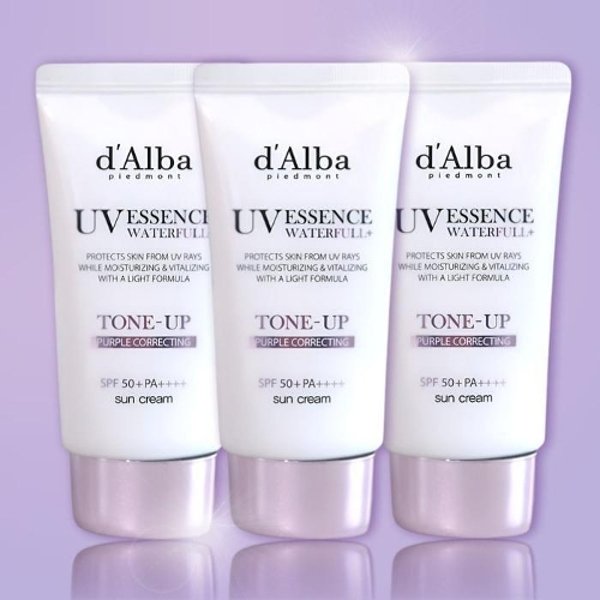 달바 워터풀 퍼플 톤업 선크림 비건 물광 50ml x 3개