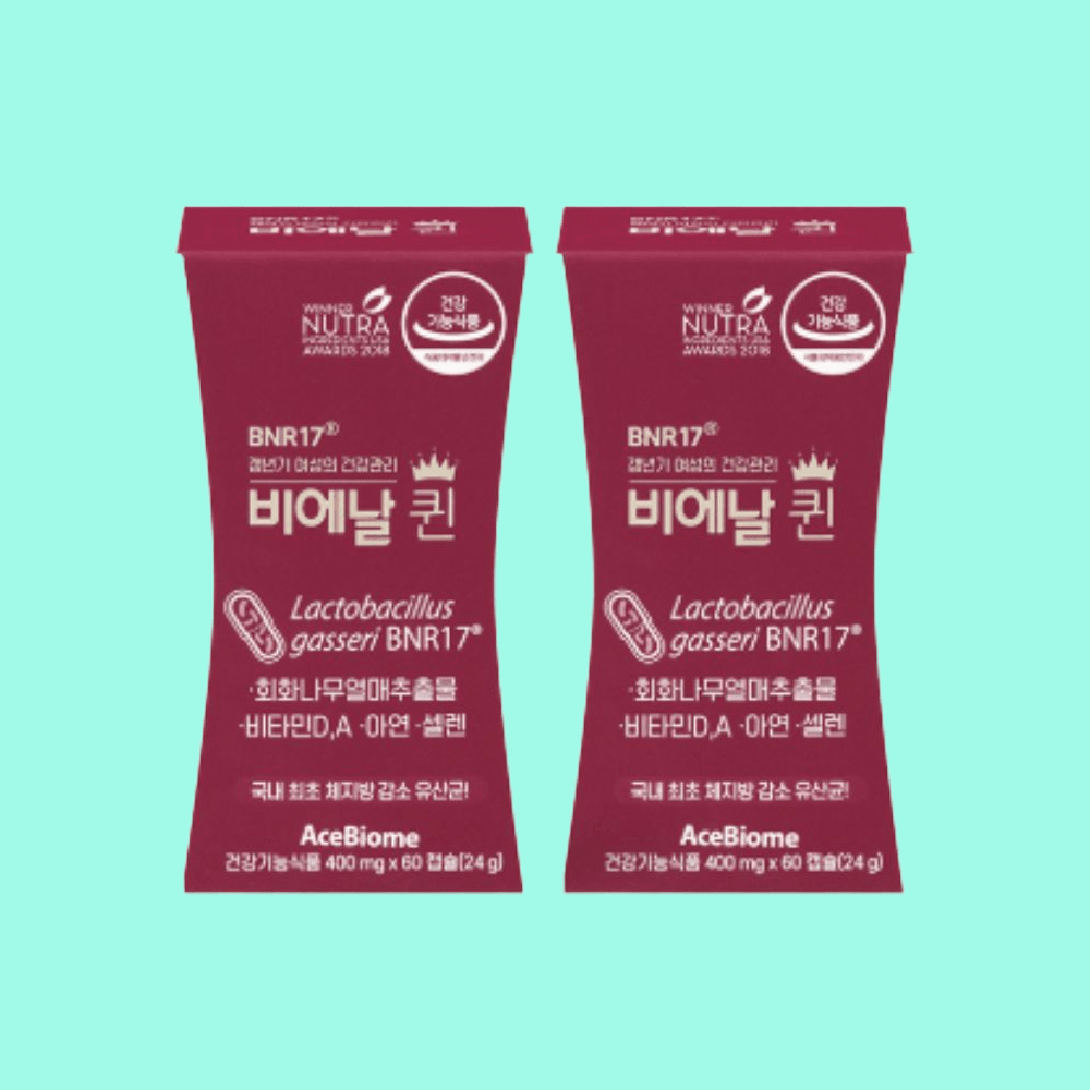 BNR17 비에날퀸 갱년기유산균 6박스 6개월분 회화열매 모유유래유산균 캡슐 셀렌 아연 100억 본품